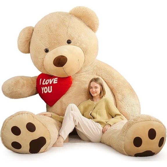 Red Heart Jumbo Teddy Bear with I Love You Text