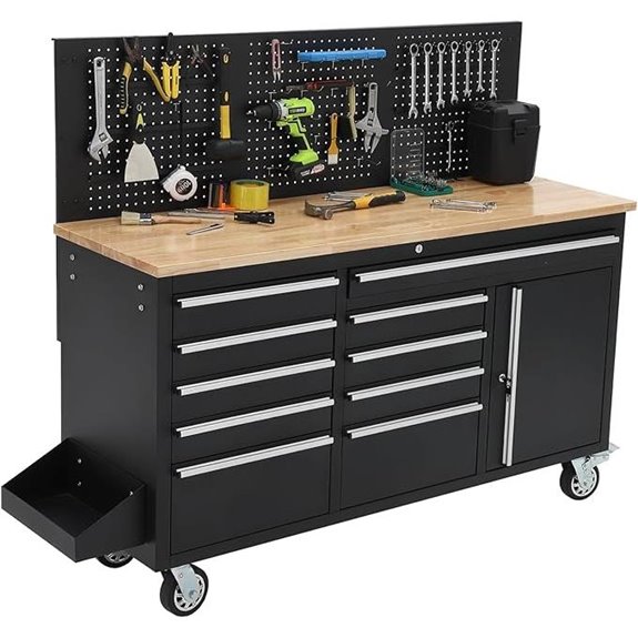 61-inch Rolling Tool Chest with Power Strip