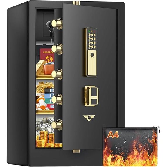 Extra Large Fireproof Safe with Lock and Waterproof