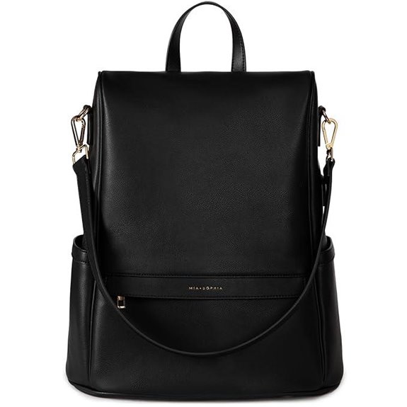 MIA + SOPHIA Leather Diaper Bag Backpack with USB