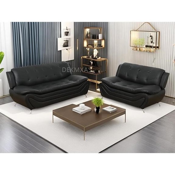 Leather Couch Set for Living Room and Bedroom