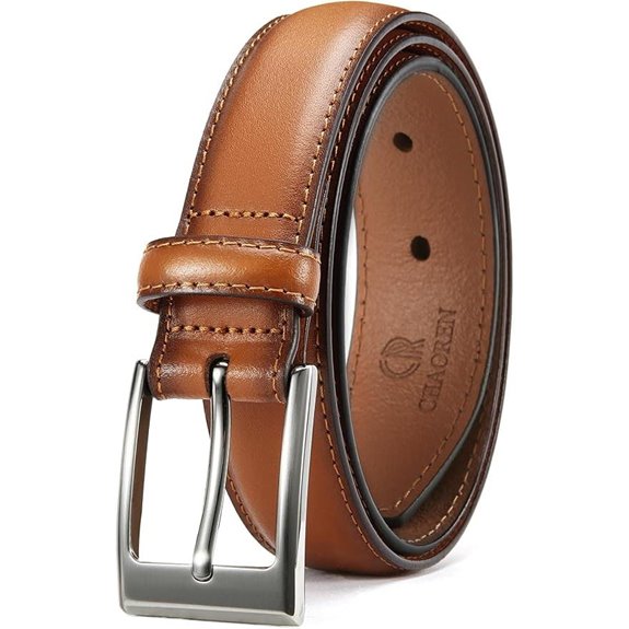 CHAOREN Mens Belts Leather Gift for Men - Ideal Match for Mens Dress Shoes
