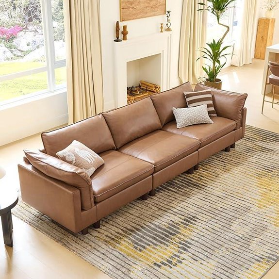CHITA 127 Leather Sectional Sofa 3-Seater