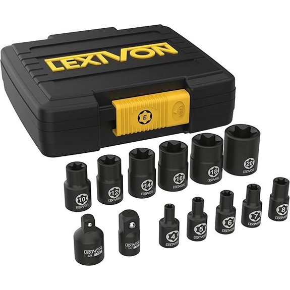 LEXIVON E-TORX Socket Set in Storage Case
