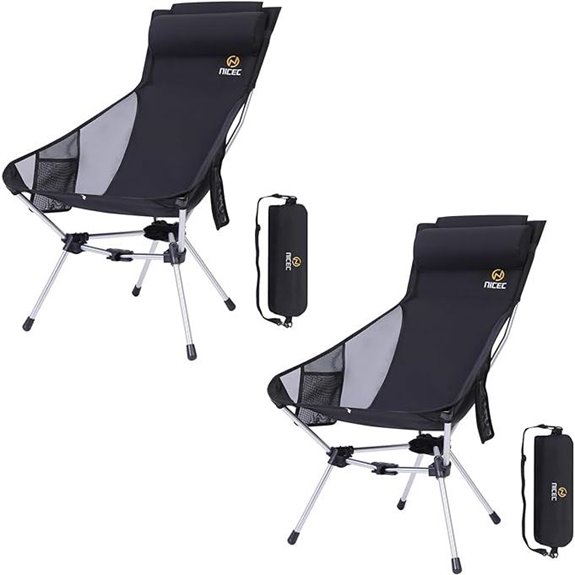 Nice C Ultralight Folding Camping Chairs (Set of 2)