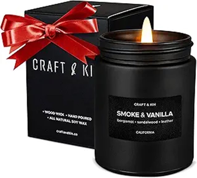 Craft & Kin Smoke & Vanilla Candle - Long Lasting