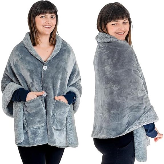 Premium Double Layer Poncho Blanket for Women