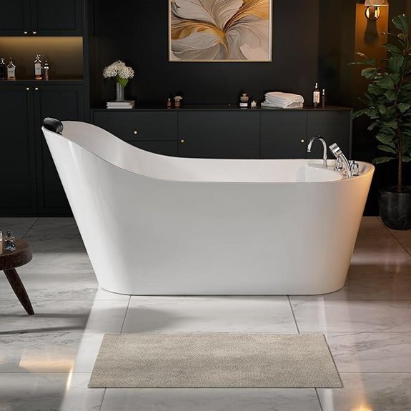 Empava 67 Acrylic Freestanding Hydromassage Bathtub