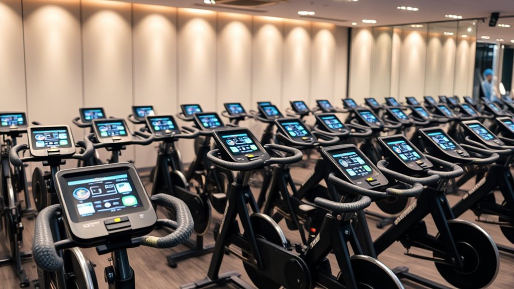 luxury exercise bikes with screens