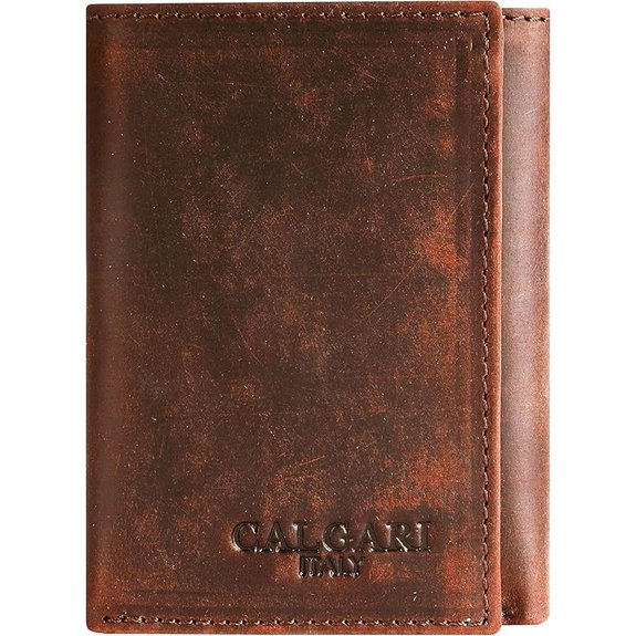 CALGARI® Italian Luxury Leather Wallets For Men | Trifold