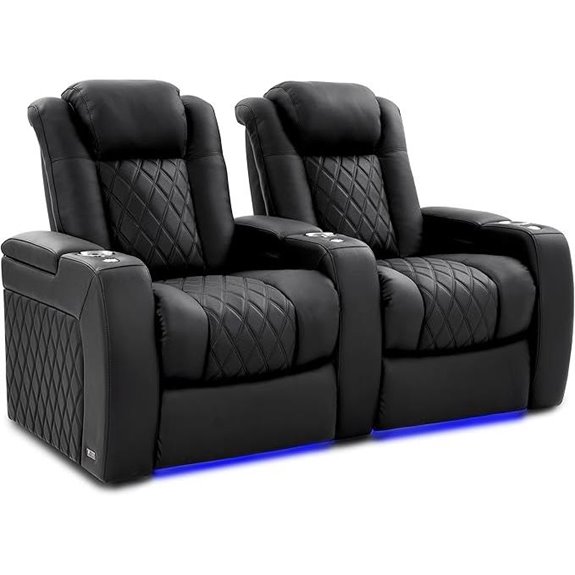 Valencia Tuscany Leather Home Theater Recliners (Pair)