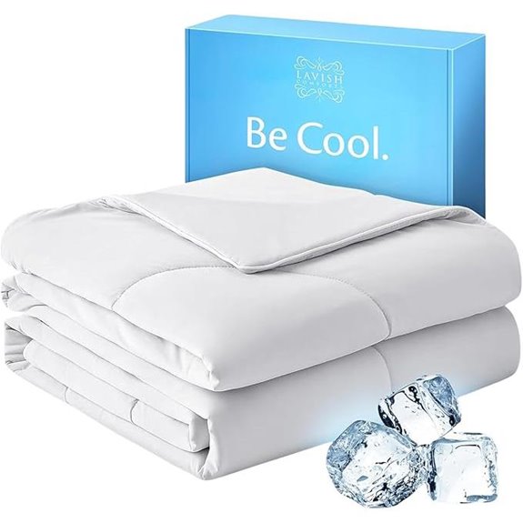 Lavish Comforts Cooling Queen Comforter Lightweight Ice Blanket