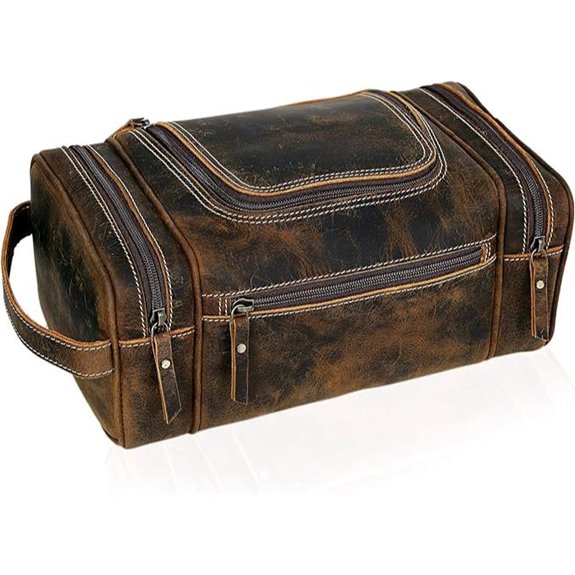 VC Vintage Couture Leather Travel Dopp Kit for Men