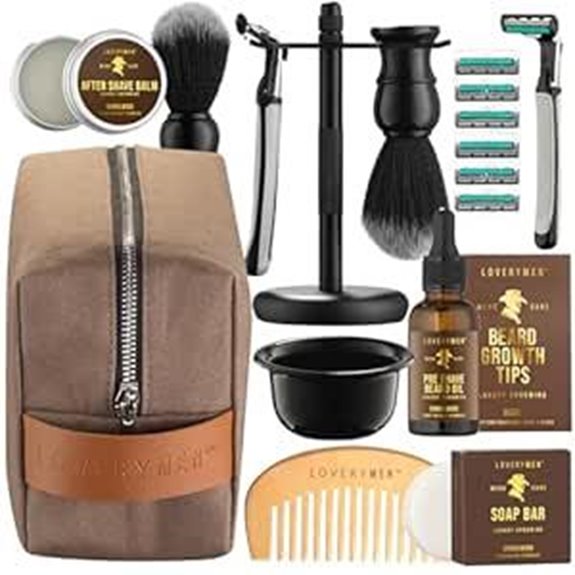 Deluxe Men’s Shaving Kit with Razor & Accessories