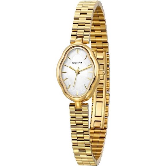 BERNY Gold Women's Dainty Quartz Watch Waterproof Luxury