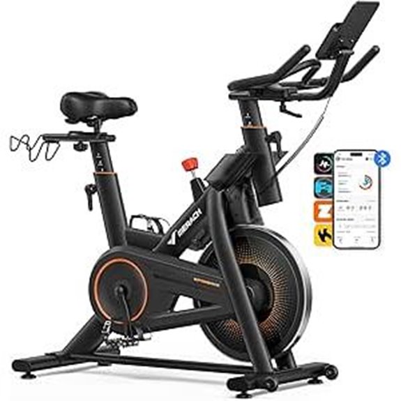 Merach Magnetic Exercise Bike with App and Resistance