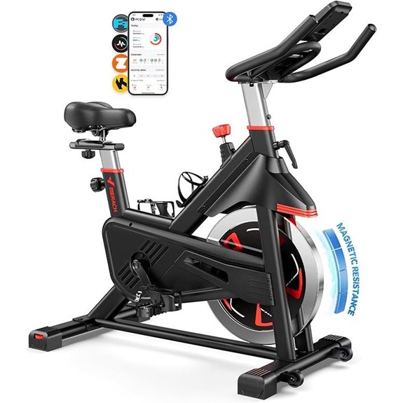 Merach Magnetic Exercise Bike with App and Resistance