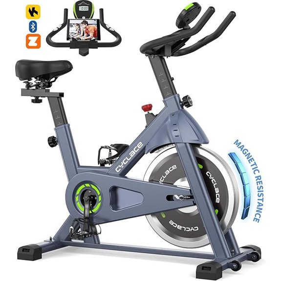 Cyclace Magnetic Exercise Bike with App & Tablet Mount