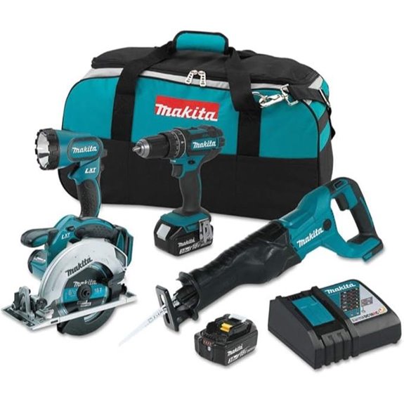 Makita XT442 18V LXT 3.0 Ah Lithium-Ion Cordless Combo Kit (4 Piece)