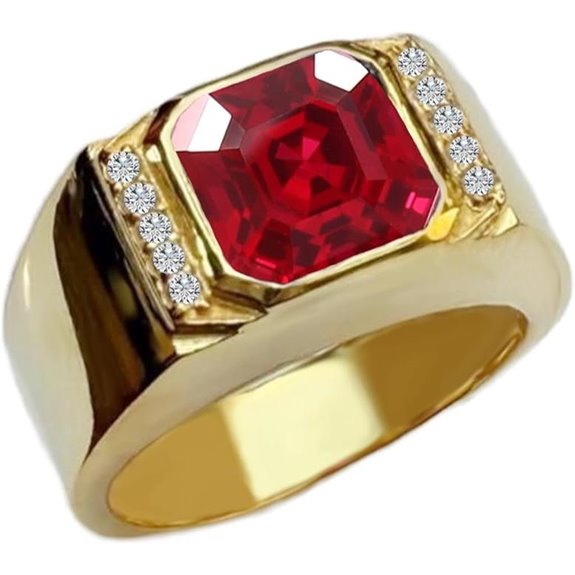 Men's Solid Gold Gemstone EngageMent Ring