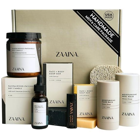 ZAAINA Men's Grooming & Spa Gift Set with Candle