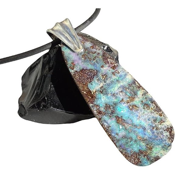 Australian Opal Pendant Necklace for Men