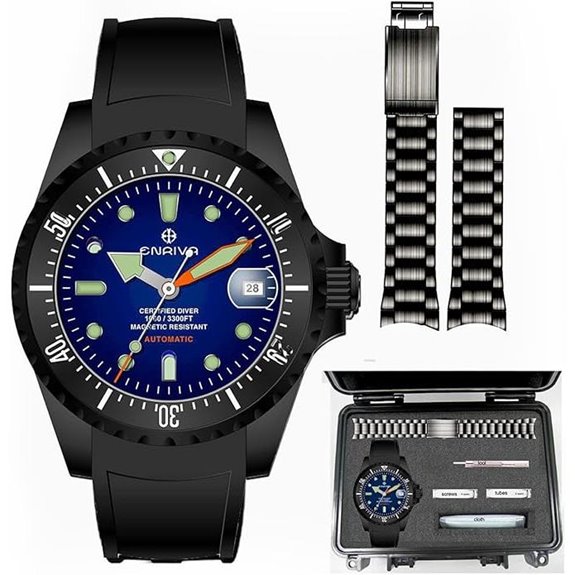 ENRIVA Men's Automatic Dive Watch with Ceramic Bezel