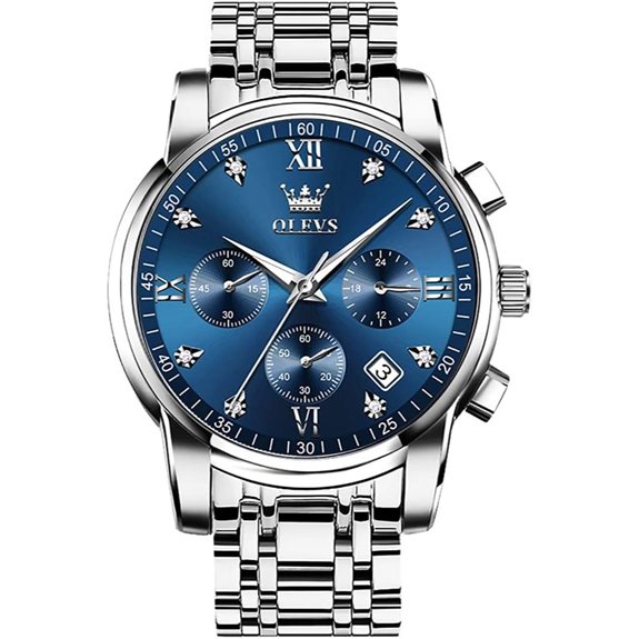 OLEVS Men's Stainless Steel Chronograph Watch
