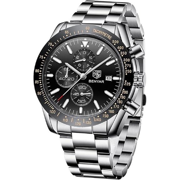 BY Benyar Men's Waterproof Quartz Chronograph Watch