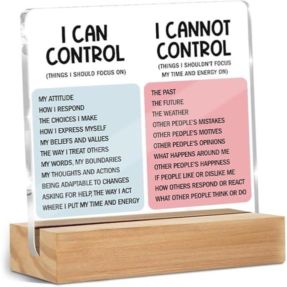 Mental Health Desk Decor Acrylic Sign Inspirational Gift