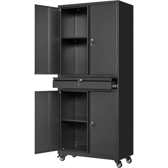 Yizosh Metal Garage Storage Cabinet with Lock
