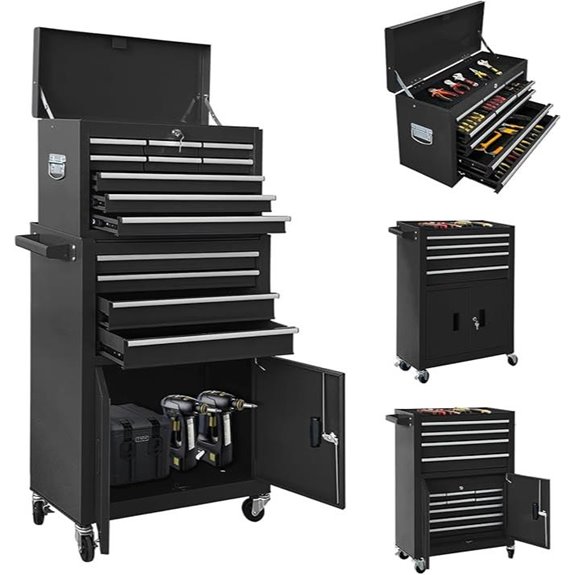 13-Drawer Rolling Metal Tool Chest with Wheels