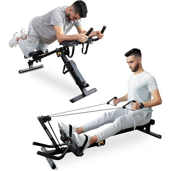 Tousains 3-in-1 Foldable Rowing & AB Machine