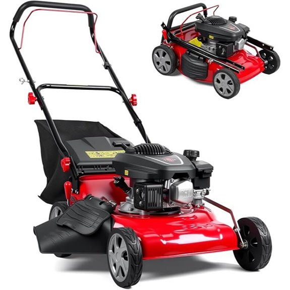 3-in-1 Gas Lawn Mower with Foldable Design