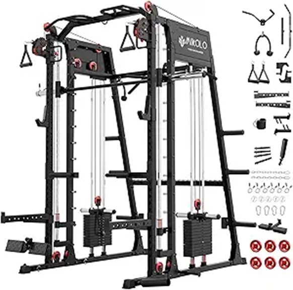 Mikolo Smith Machine with Lat Pulldown and Crossover