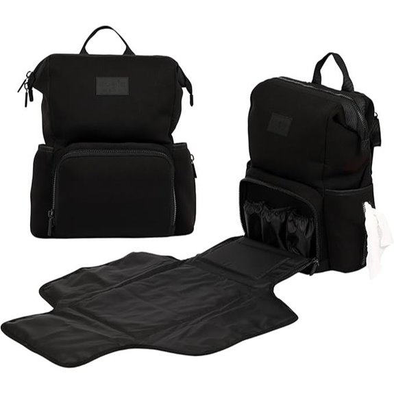 Neoprene Diaper Bag Backpack with Changing Station