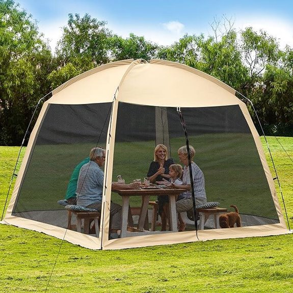 12'x12' Portable Camping Screen Tent with Mosquito Net