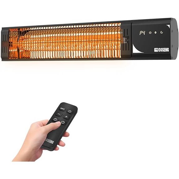 Outdoor Infrared Patio Heater with Timer and Waterproofing
