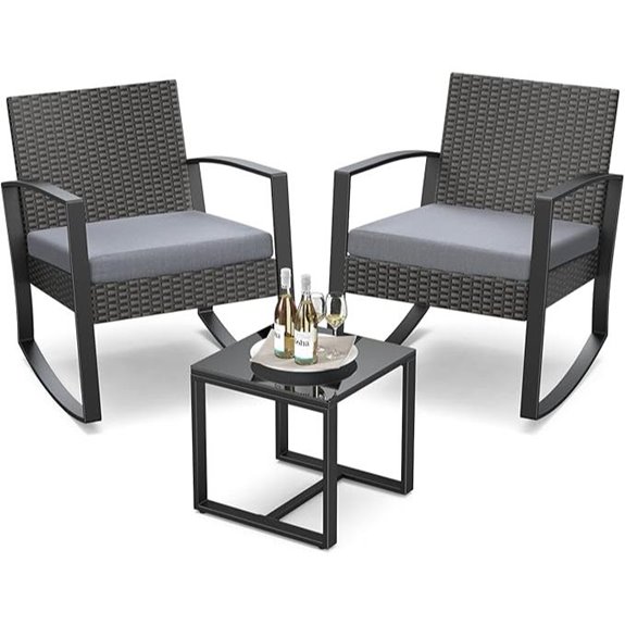 3-Piece Outdoor Patio Bistro Set with Coffee Table