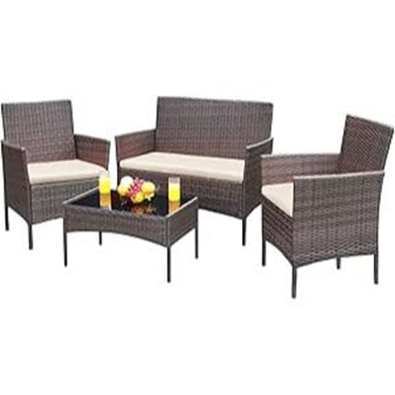 Greesum 4-Piece Outdoor Patio Conversation Set