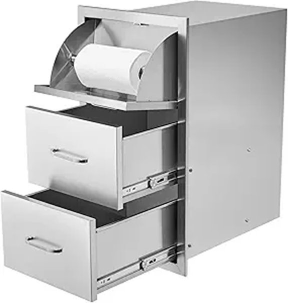VEVOR Stainless Steel Outdoor Kitchen Drawers with Towel Holder