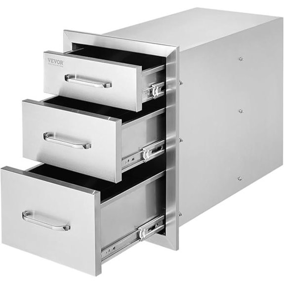 Vevor 14x20.3 Inch Outdoor Kitchen Stainless Steel Drawers