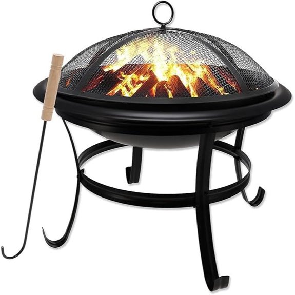 Gas One 22-inch Outdoor Wood Fire Pit with Accessories