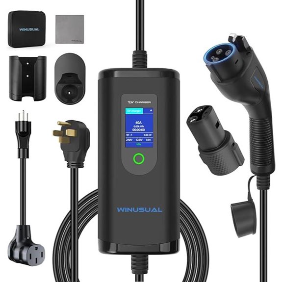 40 Amp Portable Level 2 EV Charger with SAE J1772