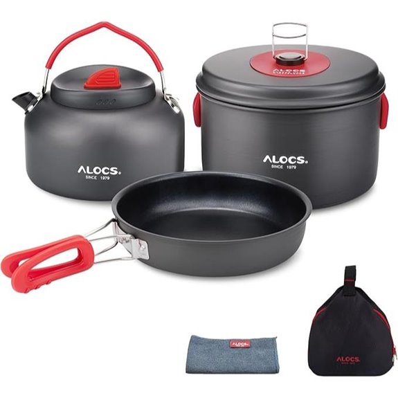 Alocs Camping Cookware Set with Carry Bag
