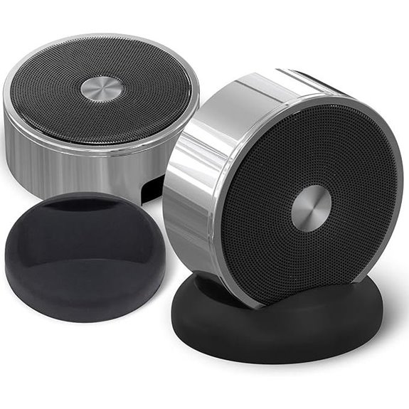 Bluetooth Stereo Speakers Portable Dual Pairing TWS Chrome