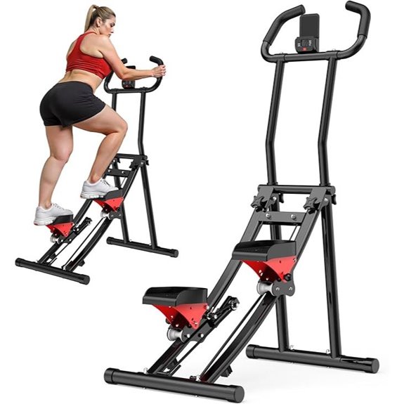 Folding Vertical Climber Stair Stepper for Full Body Workout