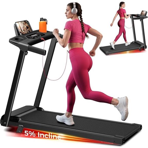 Portable Treadmill with Incline Handle LED Display