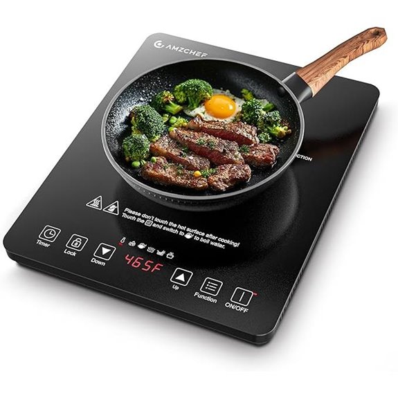AMZCHEF Portable Induction Cooktop with 20 Levels