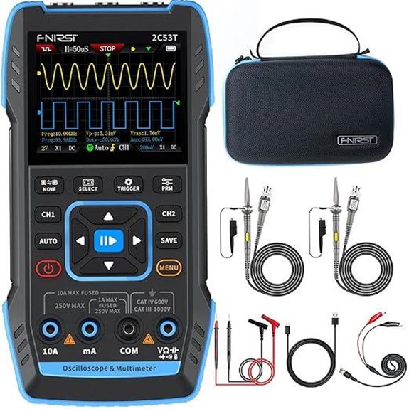 FNIRSI 2C53T Handheld Oscilloscope with Multimeter